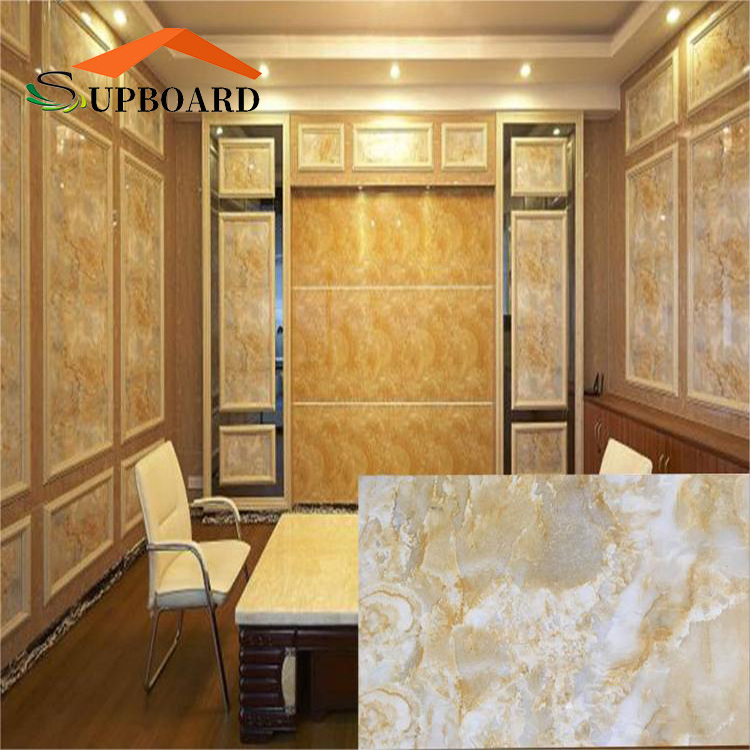 Decorative Acrylic Wall Panels PVC UV Marble Ceilings 3 mm