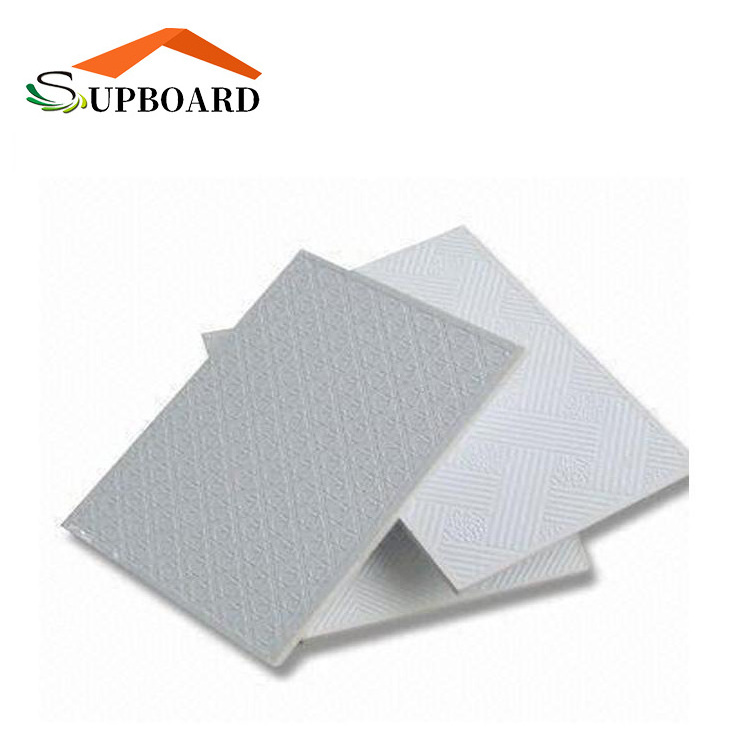 White Color PVC Gypsum Ceiling Tile 595*595