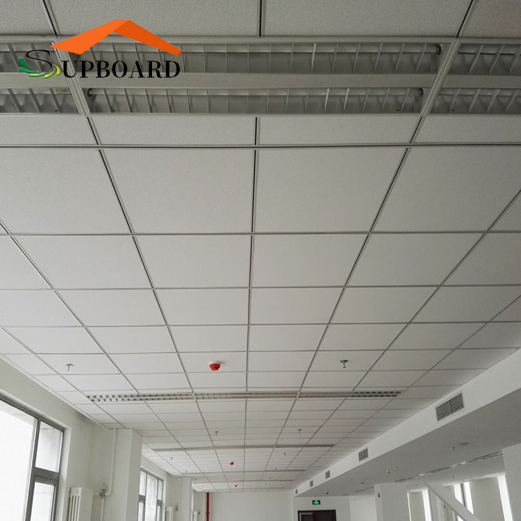 60x60 Acoustic Mineral Fiber Board Ceiling Tiles Light Weight