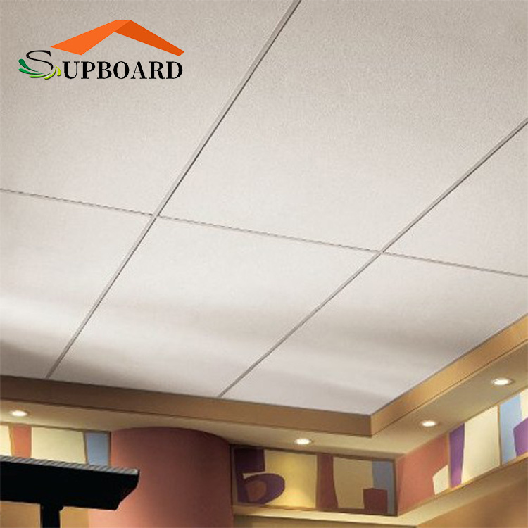 60x60 Acoustic Mineral Fiber Board Ceiling Tiles Light Weight