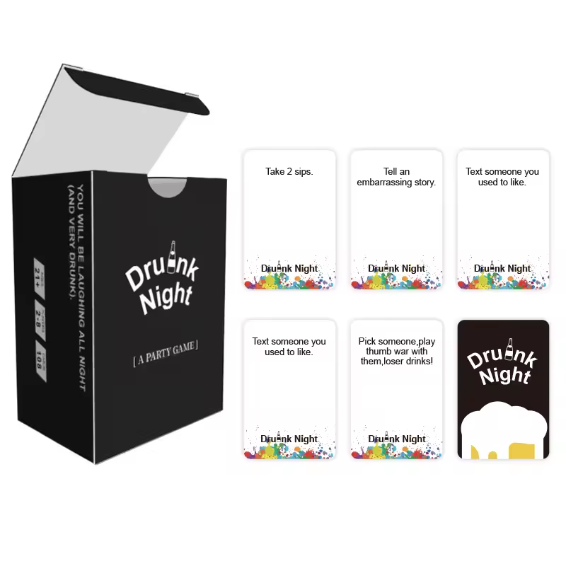 Customized board game production paper cards game many drinking card games for adult blue core paper playing card