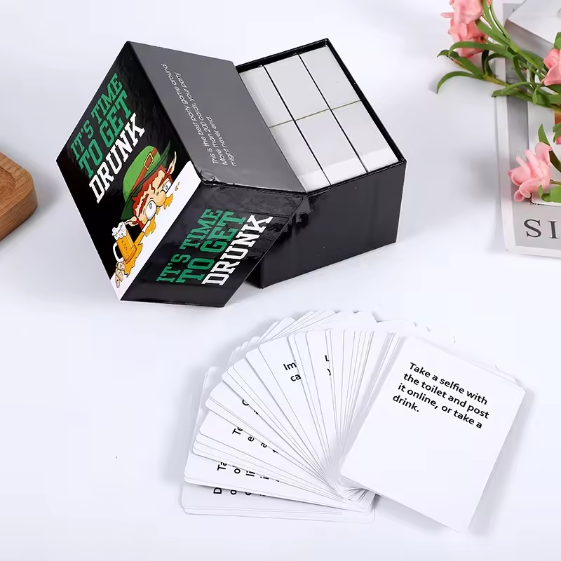 Customized board game production paper cards game many drinking card games for adult blue core paper playing card