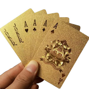 Custom board games home games color paper art printed gold playing cards