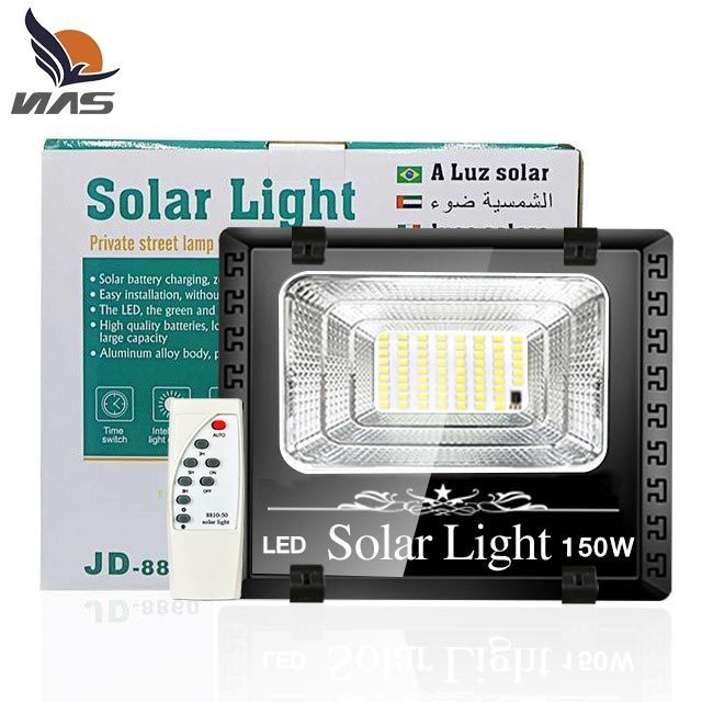 Solar 500w 1000w Garden Two Lights Wholesale Solar Powered Outdoor Waterproof Solar Flood Light With Remote Control