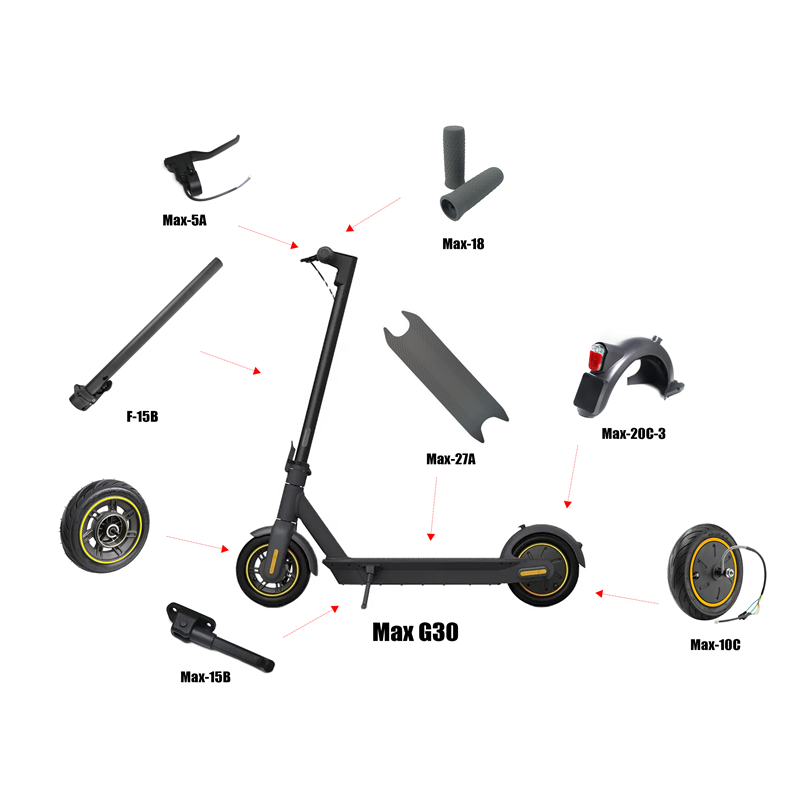 Superbsail Full Sets For Max G30 Replacement Parts Kits Tires Fender Mirror Electric Mobility Scooter Spare Parts Accessories