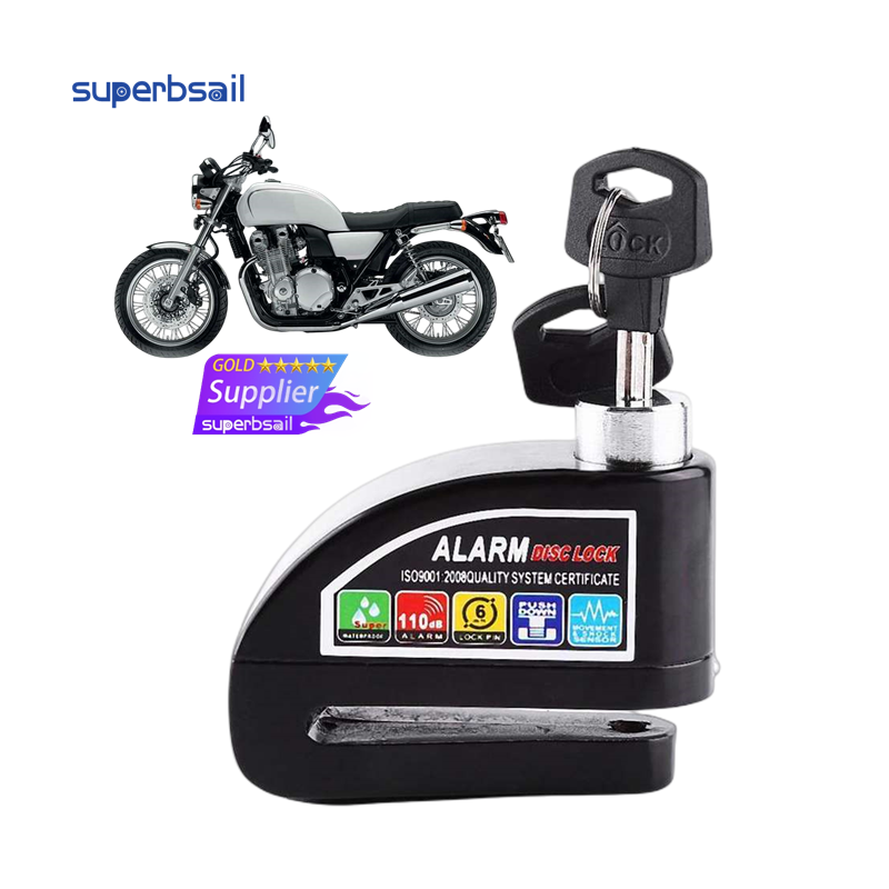 Superbsail Motorcycle Scooter Disc Brake Lock  Alarm Anti-theft Wheel Disc Brake Lock Security Wheel Lock Scooter Accessories