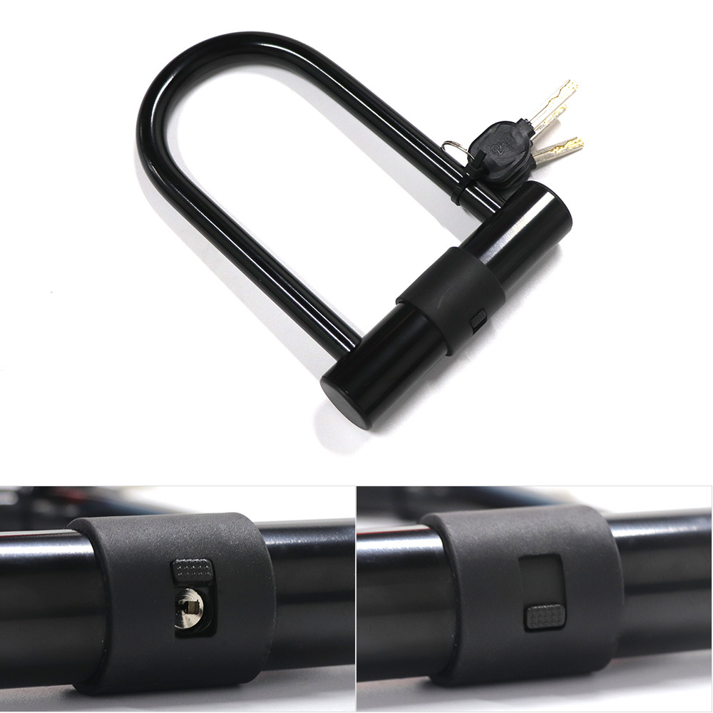 Superbsail Anti-Theft U Lock MTB Road Mountain Bike Motorcycle Lock Steel Security Lock With Keys bike accessories