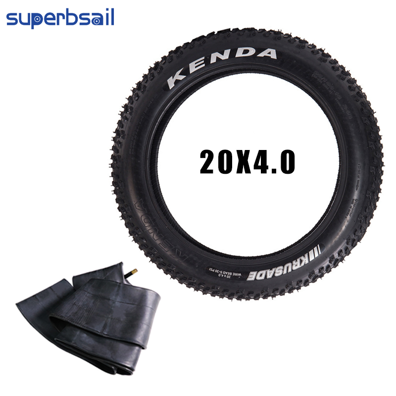 KENDA K1188 Snow Beach MTB Cycle Bike Tyre 20 Inches 20*4.0 60TPI 5-30PSI Bicycle Fat Tire Extra Wide Inner And Outer Tire