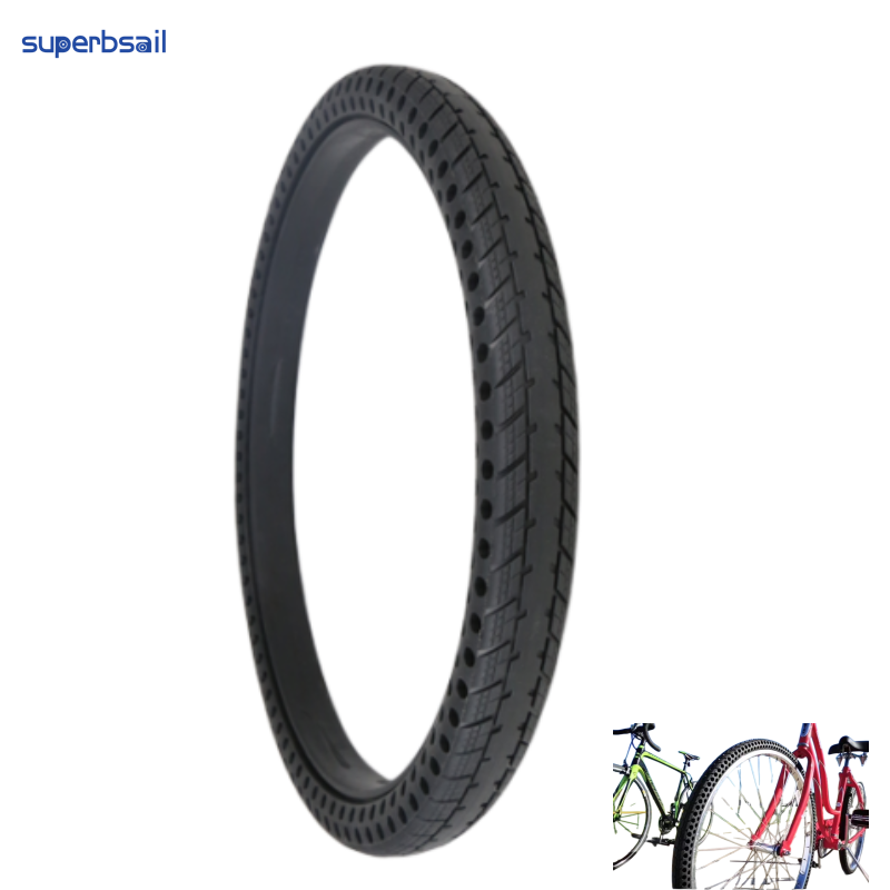 Superbsail Dropshipping 26x1-3/8 Bicycle Airless Tires Parts For Ebike 26 Inch Fat Tire Retro Solid Fat Tire Bicycle 26 Inch