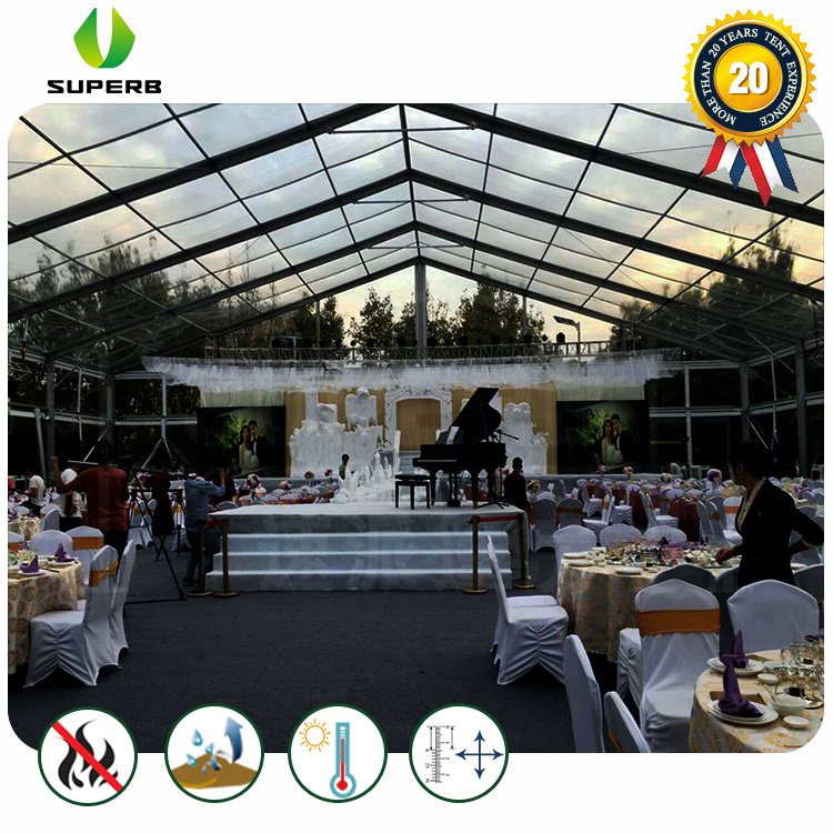 1000 people luxury clear roof wedding marquee party tents for sale transparent tent for wedding