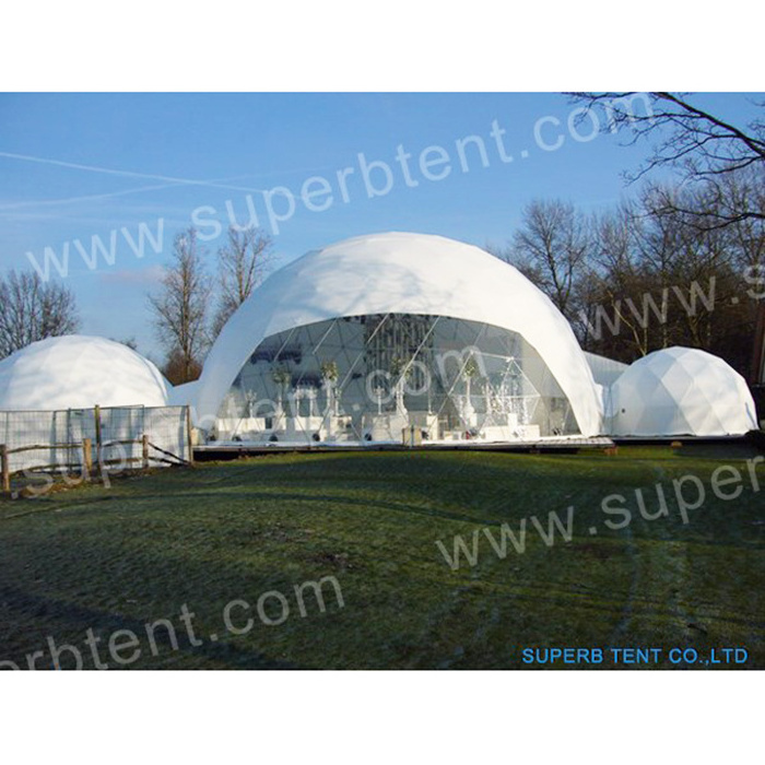 Diameter 25m Half Sphere Geodesic Dome Tent for Camping