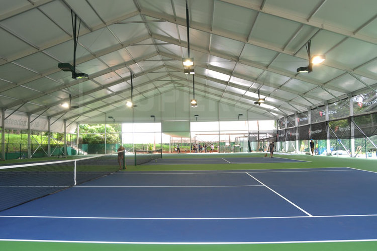 Large Waterproof PVC Curved Sports Center for Tennis Canopy Tent Ice Rink Skating Tent Court Roof Event Tent