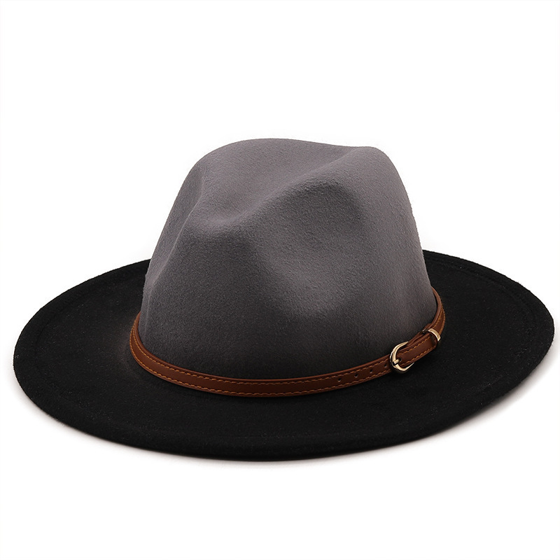 X1650  Wool Fedora Hat  Australian Wool Felt Panama Cap Unisex Fedora Hats Woman Formal Kentucky Hats