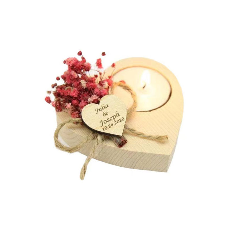 2024 Personalize bulk rustic wooden tealight candle wedding favors gifts for guests souvenirs unique set