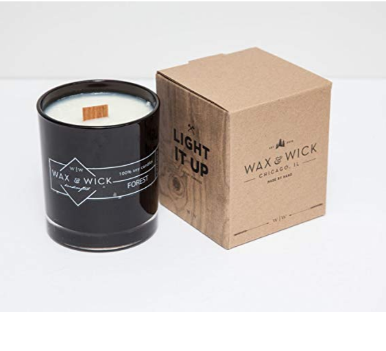 2019 hot sale natural soy wax coconut wax scented glass jar candles with wood wick metal lid