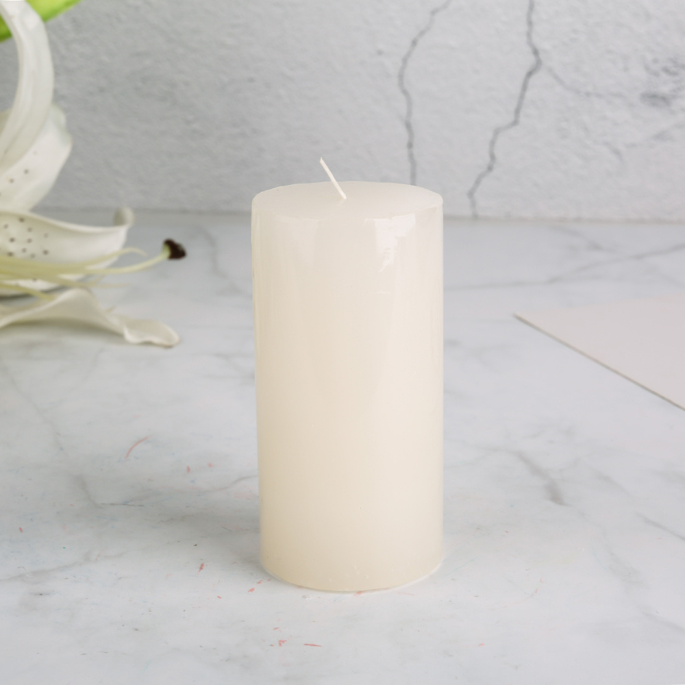 3x4 large big size unscented church pillar candle