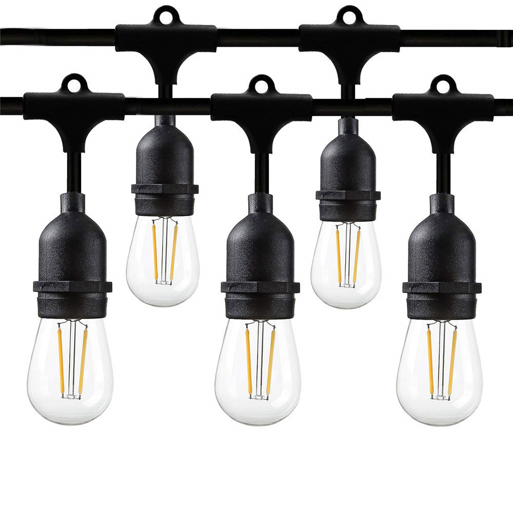 Waterproof Outdoor Wedding Party Patio Garden String Light Bulbs 2W LED S14 Replacement Shatterproof Plastic Edison Light Bulbs