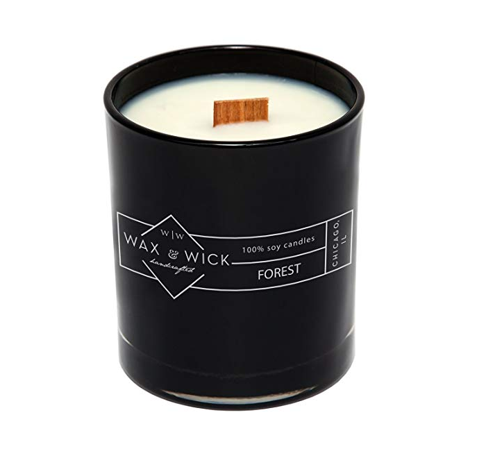 2019 hot sale natural soy wax coconut wax scented glass jar candles with wood wick metal lid