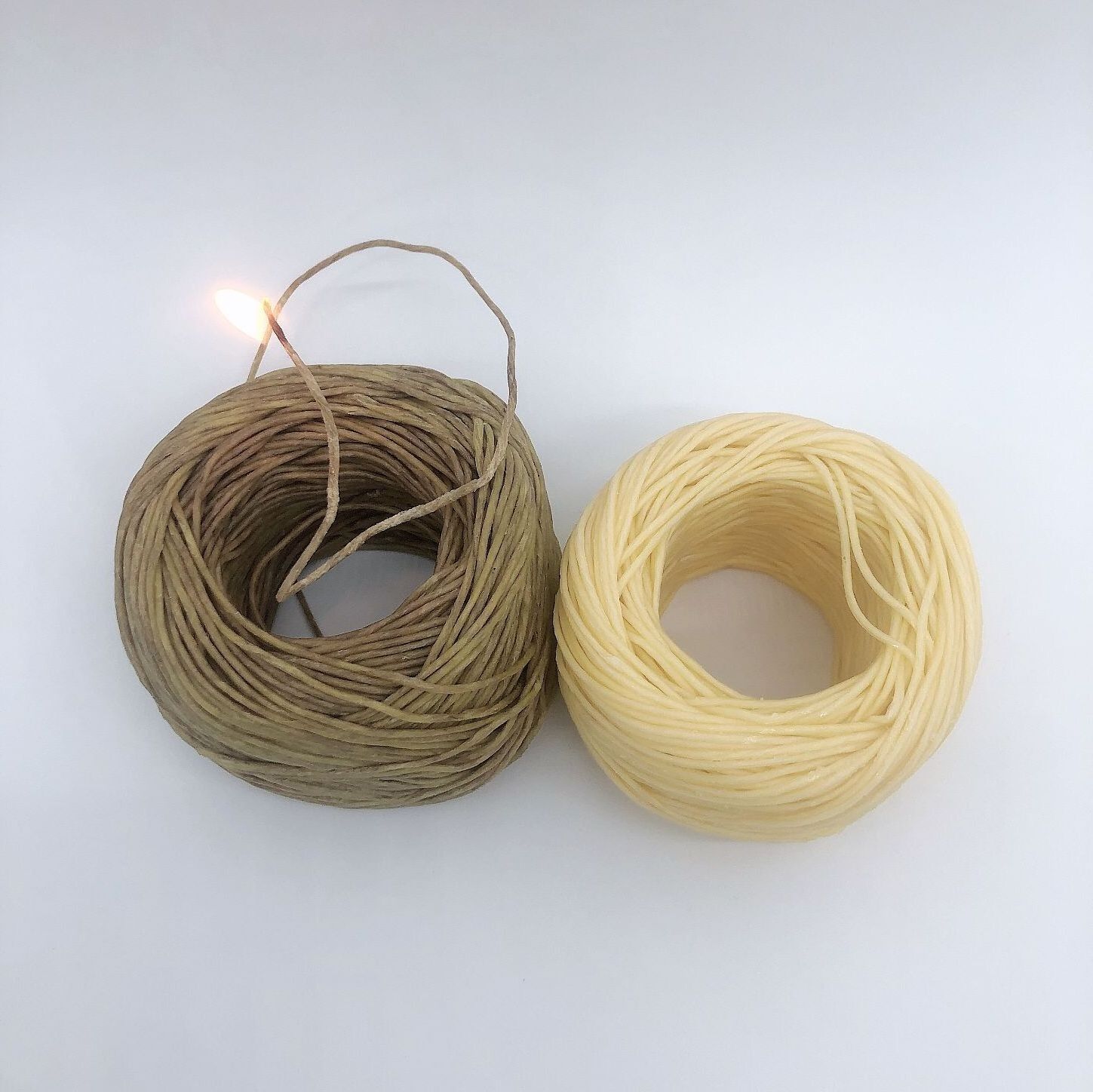 Hot Selling Eco-friendly 100% Organic Hemp Candle Wicks Coated in Beeswax