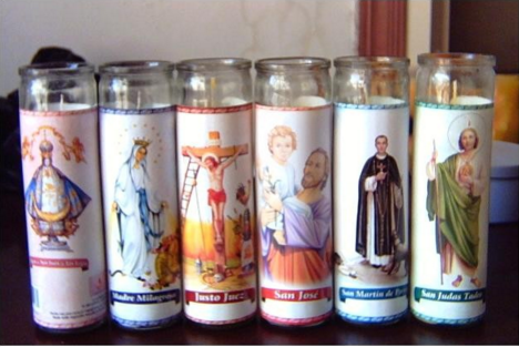 vela wholesale hispanic mexican glass jar scented religious candles