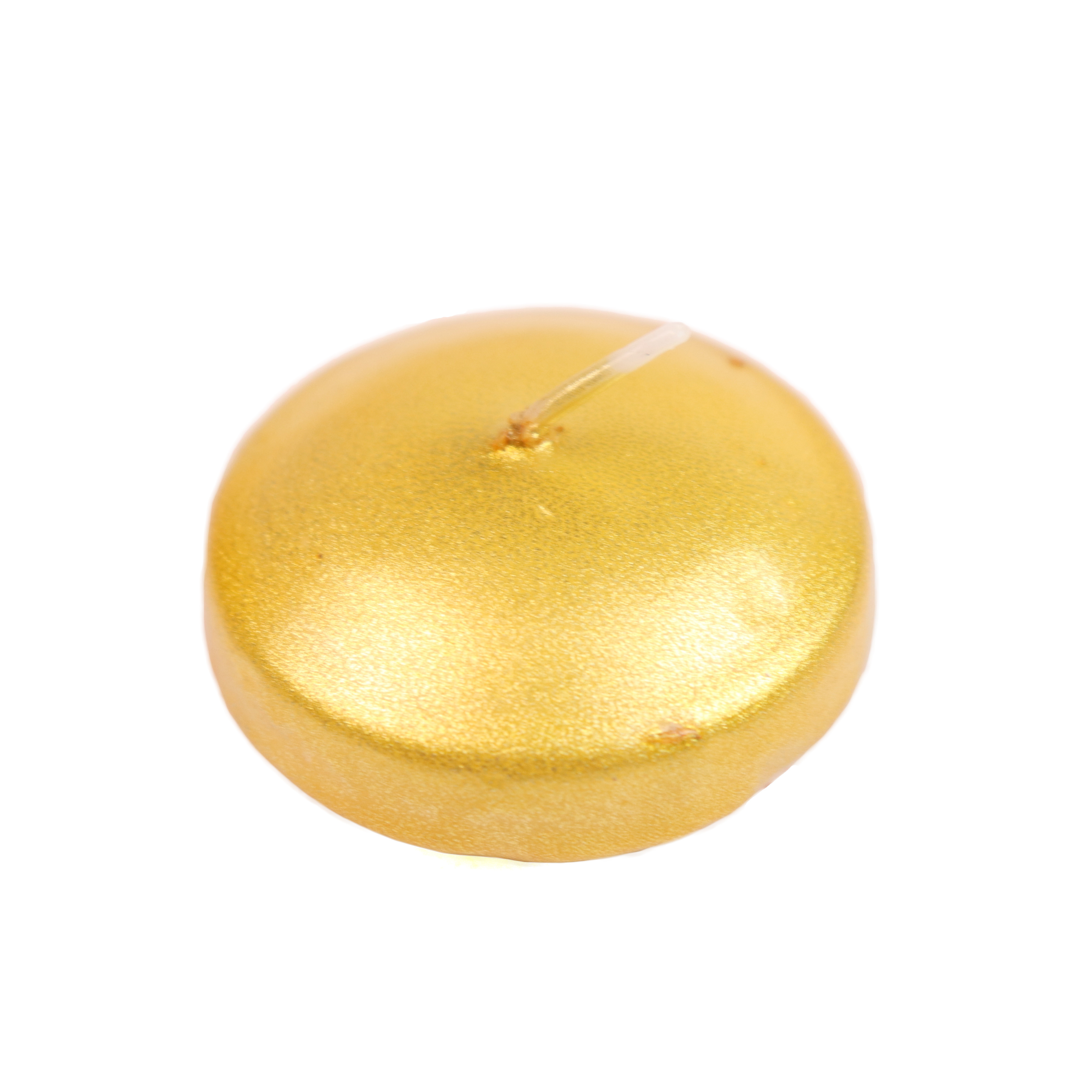 gold color paraffin wax floating tea light candle