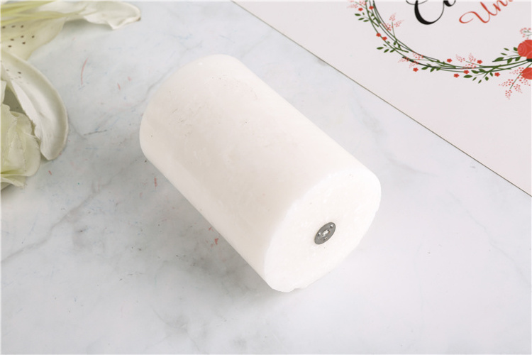 3x9 inch large white church pillar candle