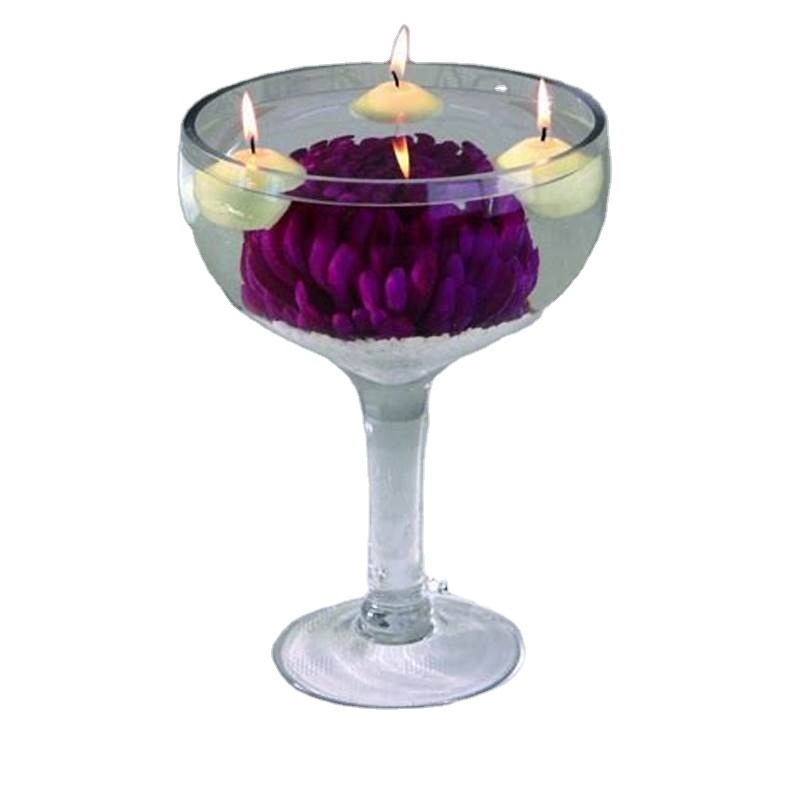 2024 wholesale flooded candle waterproof floating candle in water flower holder for wedding centerpiece