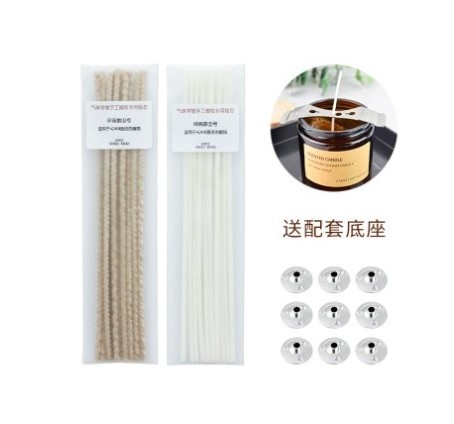 Wholesale Smokeless Pre Waxed Tabbed Natural Cotton Candle Wicks For Wedding Candle Making Wick