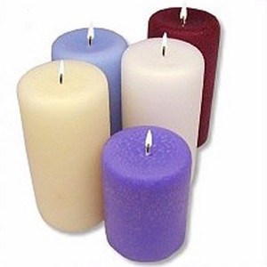 Pillar candles bulk unscented big large black white 3x6 church pillar candle for church wedding home