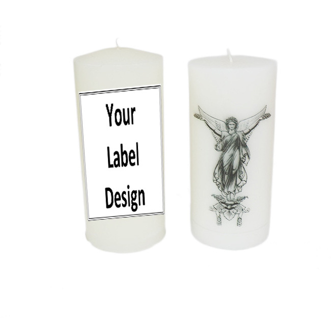 Costom logo san judas tadeo orthodox funeral/ cathedral/religious christian products votive candles,church candle white