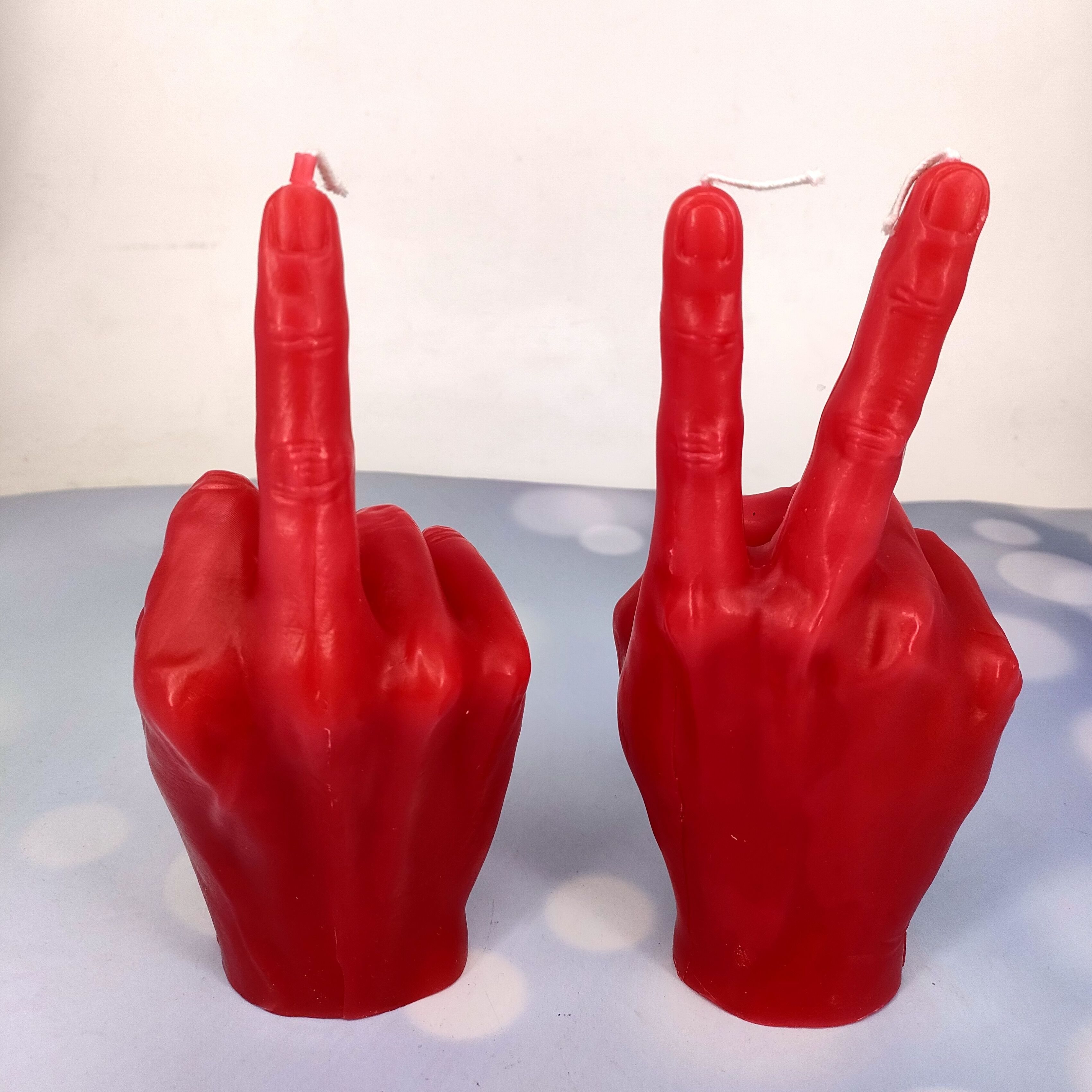 Custom Creative Modern Handmade Candle Hand 'Victory'  Hand Gesture Candle for Home Decor