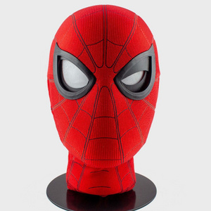 Electronic led red black winking blinking ring control robots Iron spiderman mask for halloween party