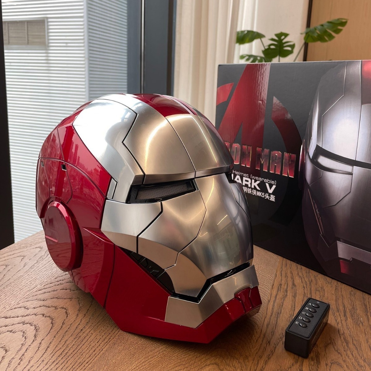 wearable Electronic welding motorcycle 1:1 voice remote control Marvel mk5 ironman helmet for sale