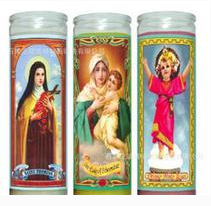 7 days glass jar catholic religious prayer candle