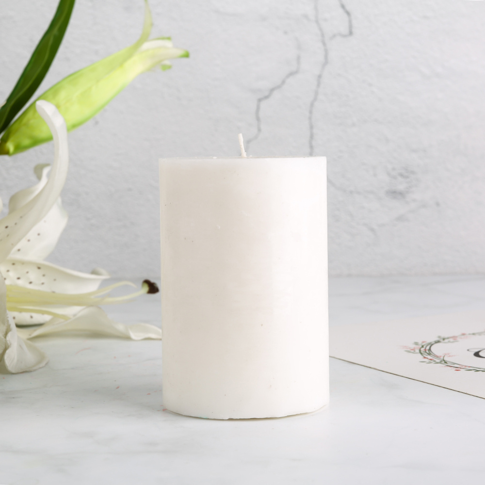 3x4 large big size unscented church pillar candle