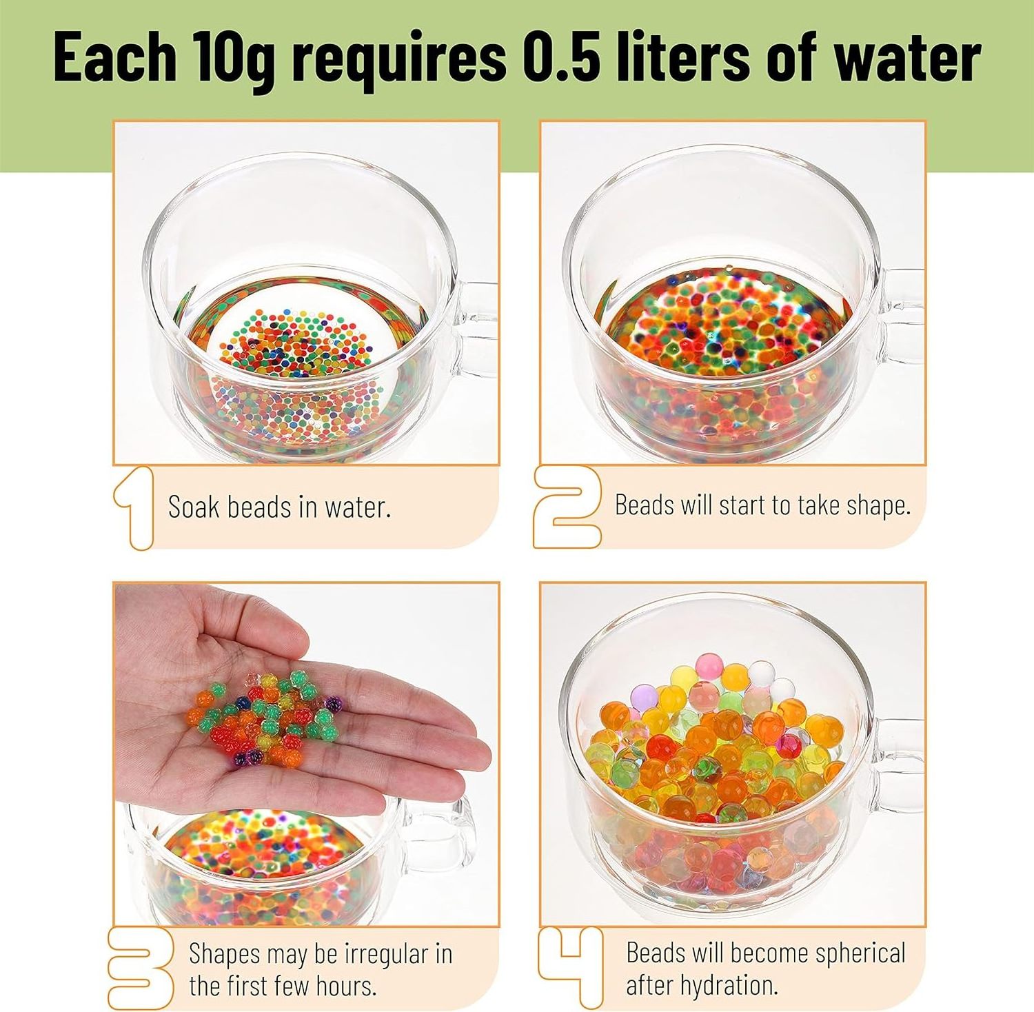 Wholesale crystal soil clear orbeez water beads for kids play vase wedding centerpiece