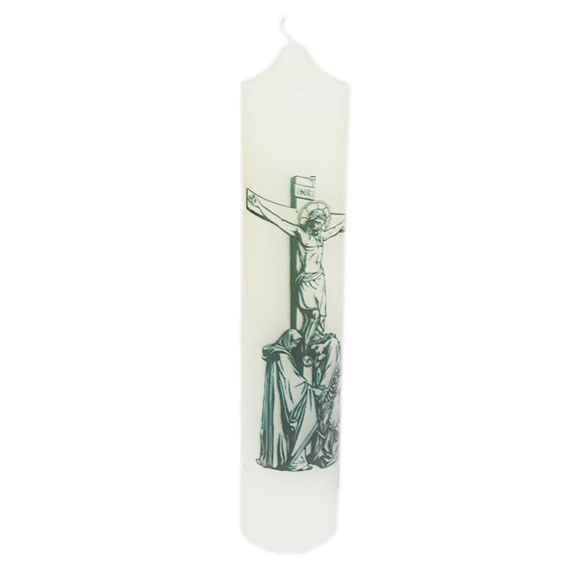 Costom logo san judas tadeo orthodox funeral/ cathedral/religious christian products votive candles,church candle white