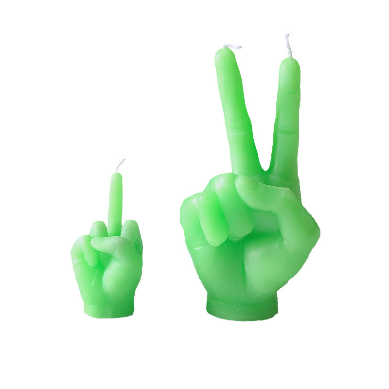 2022 DIY 3D Hand Made Scented Silicone Hand Shaped Middle Finger Candle