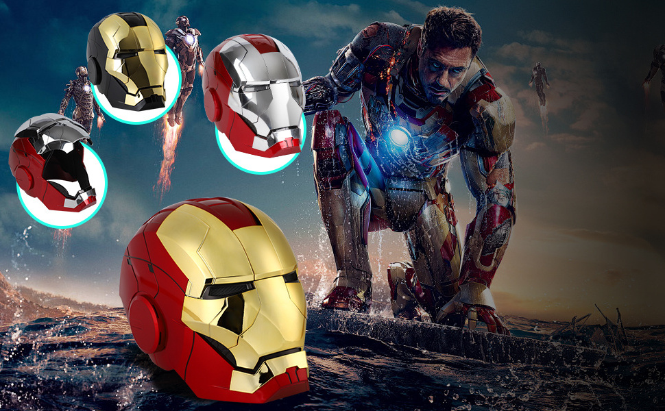 3D wearable Electronic welding motorcycle 1:1 voice remote control mk5 ironman helmet for game Movie Characters