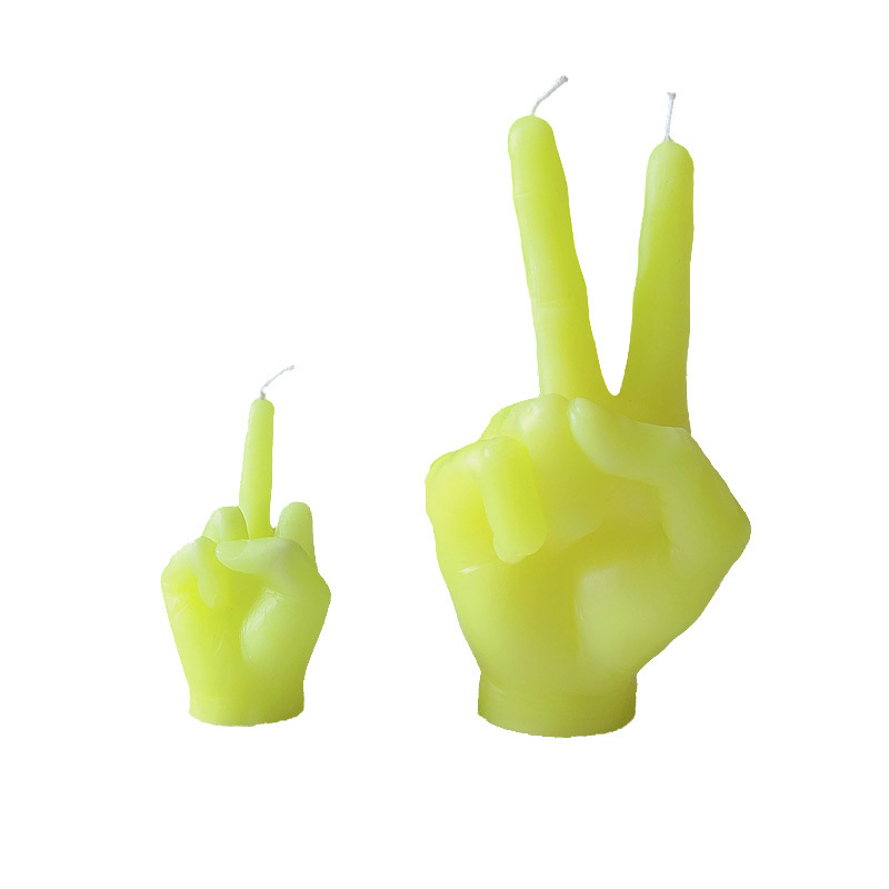 2022 DIY 3D Hand Made Scented Silicone Hand Shaped Middle Finger Candle