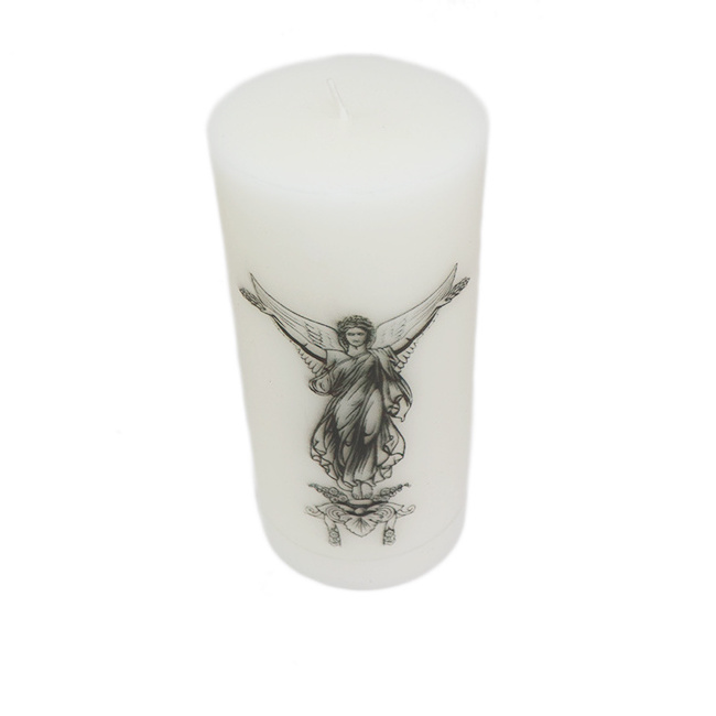 Costom logo san judas tadeo orthodox funeral/ cathedral/religious christian products votive candles,church candle white