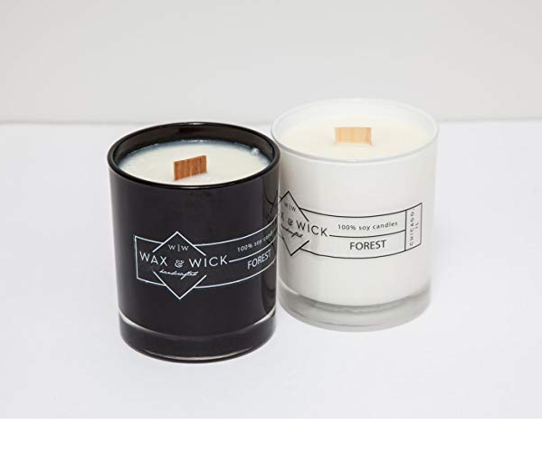 2019 hot sale natural soy wax coconut wax scented glass jar candles with wood wick metal lid