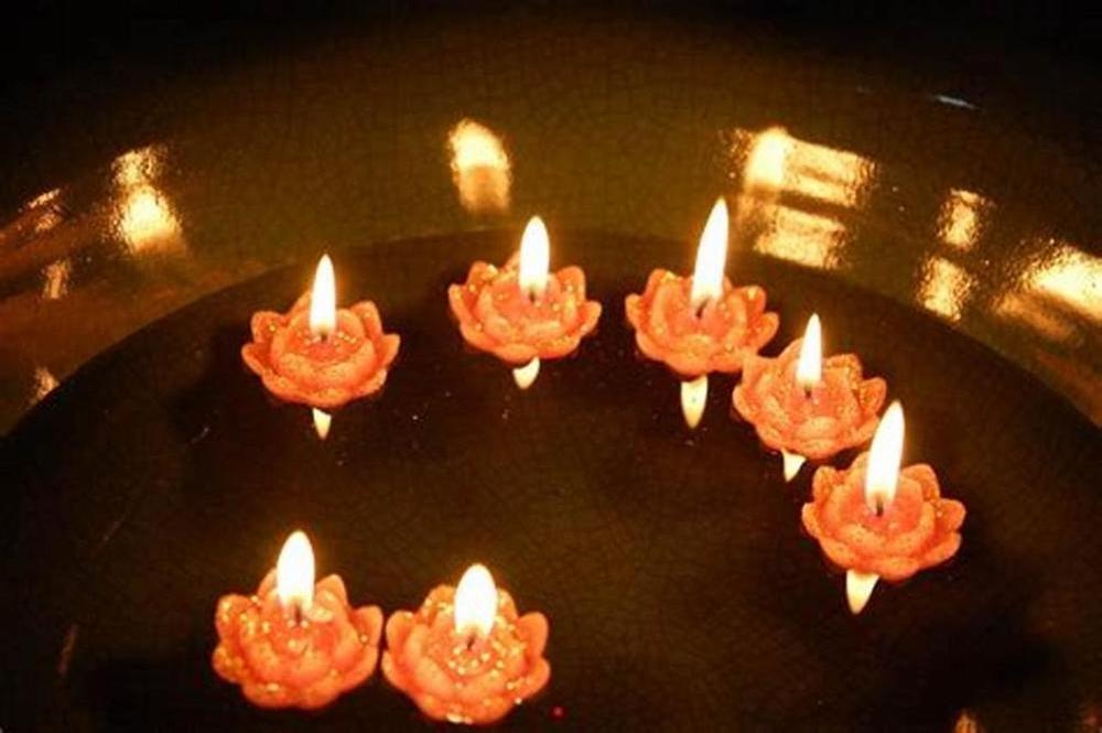 India home decoration items ideas with floating candle