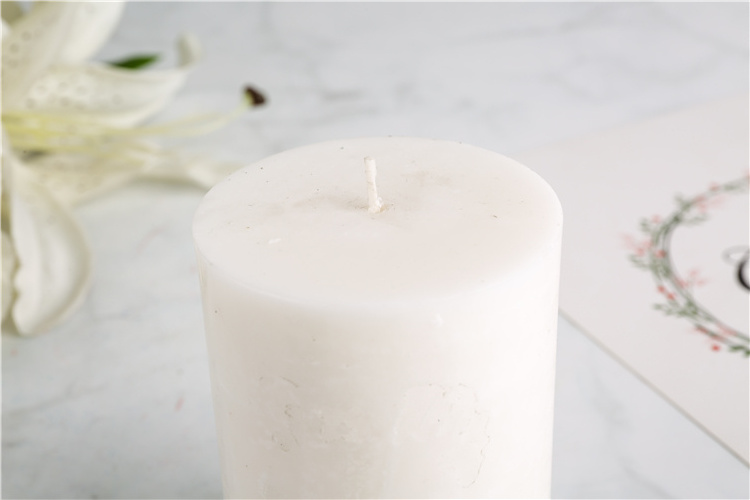 3x9 inch large white church pillar candle