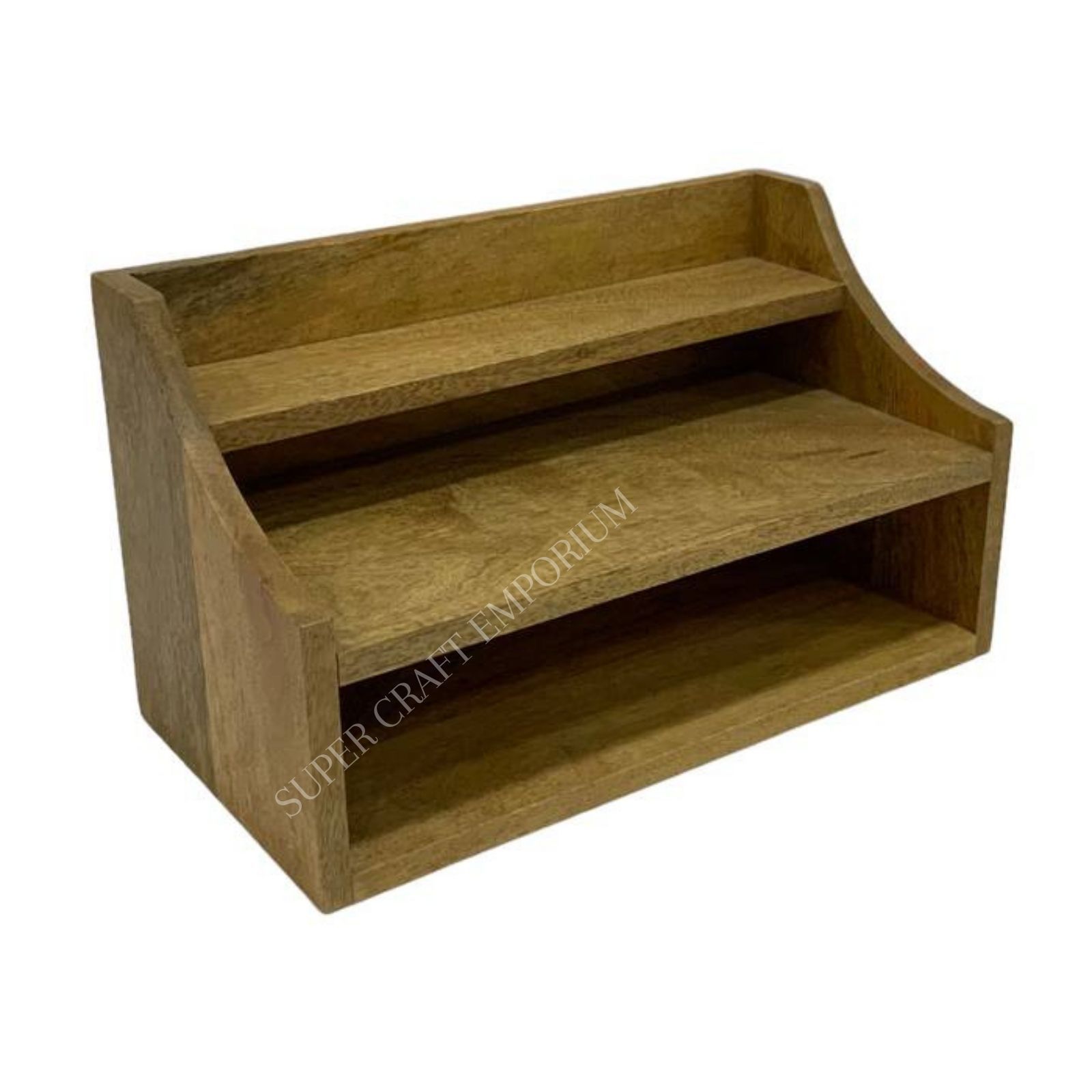 Mango Wood Rack Natural Color Wooden Rack Organizer