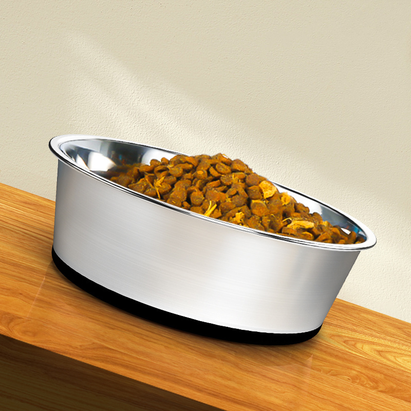 Stainless Steel Metal Dog Bowls, Nonslip silicone Bottom, Dishwasher Safe, Easy to Clean