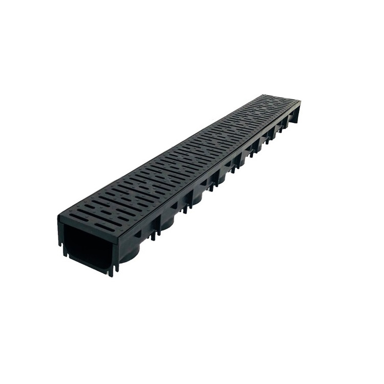 2019 HDPE Drainage Channel System Gratings Grill Grates Water Drainage Channel Stainless Steel Drains Trench Cover Strainer U360