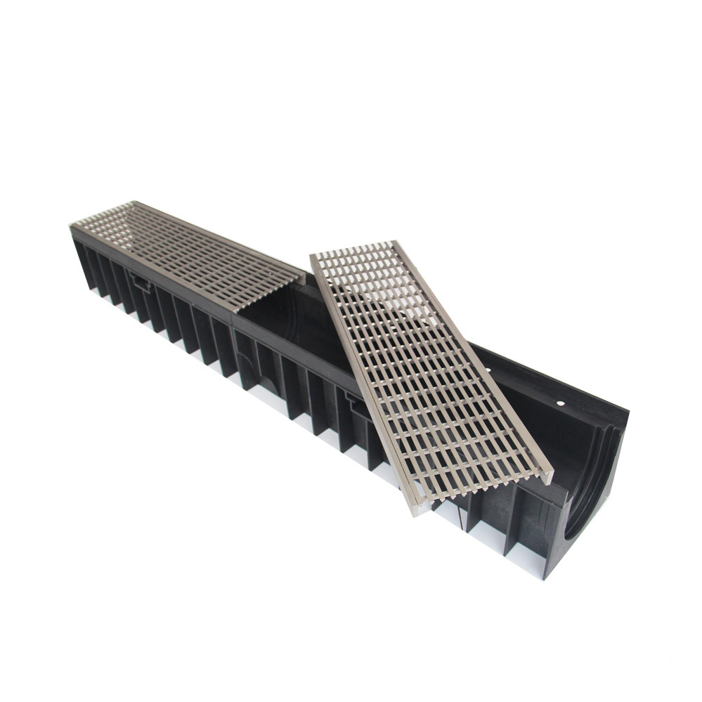 Garden Drain HDPE Polymer Concrete Drainage U Channel Cover Cheap Price