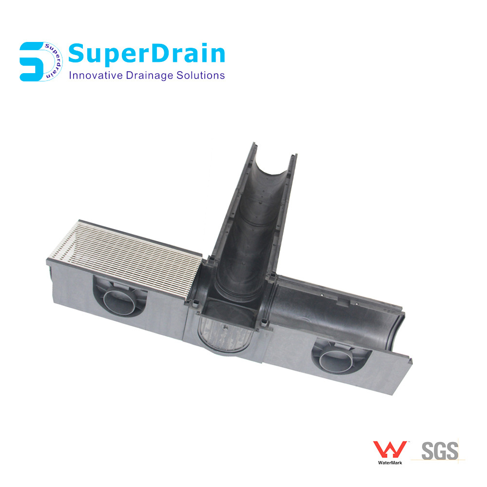 2019 HDPE Drainage Channel System Gratings Grill Grates Water Drainage Channel Stainless Steel Drains Trench Cover Strainer U360