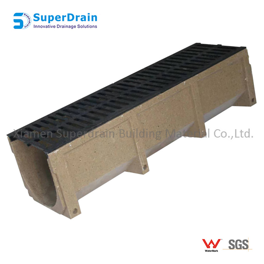 Factory Manufacture Drain Polymer Concrete Channel Construction Water Drainage Channel HDPE Galvanized Cast Iron